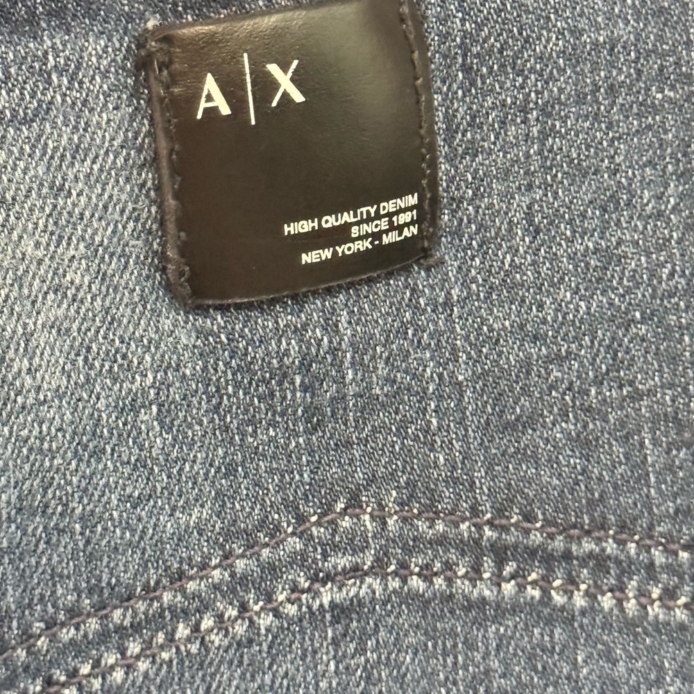 Armani Exchange Distressed Blue Slim Jeans - Picture 7 of 9